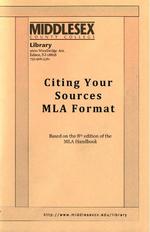 Citing Your Sources - MLA Format
